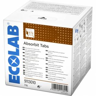 Ecolab Absorbit Maskinrens tabs til køkkenmaskine uden farve og parfume ...