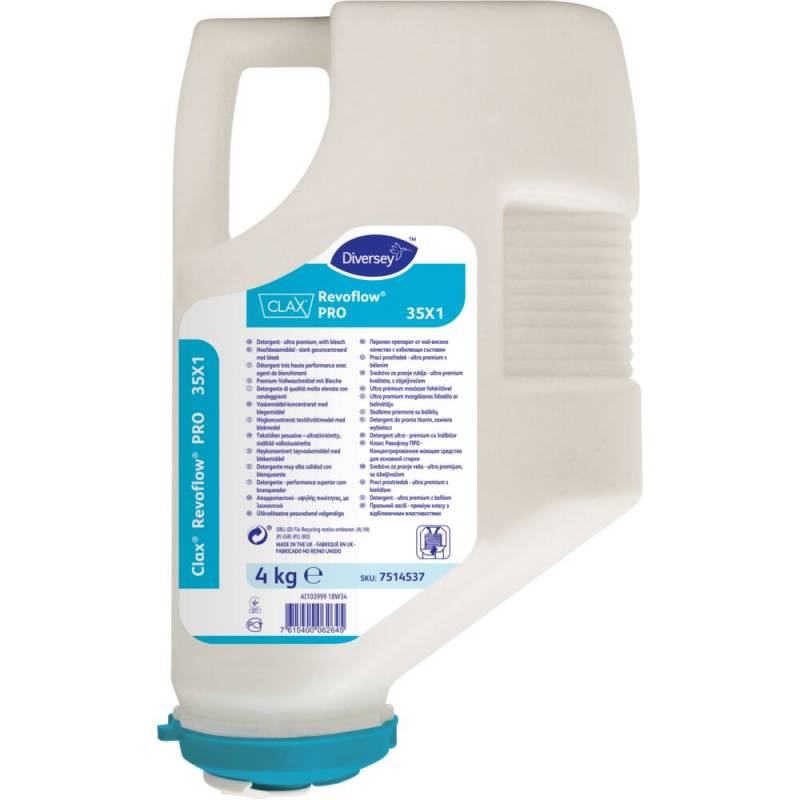 Diversey CLAX Revoflow Pro 35X1 vaskepulver kulørt og hvidt 4Kg