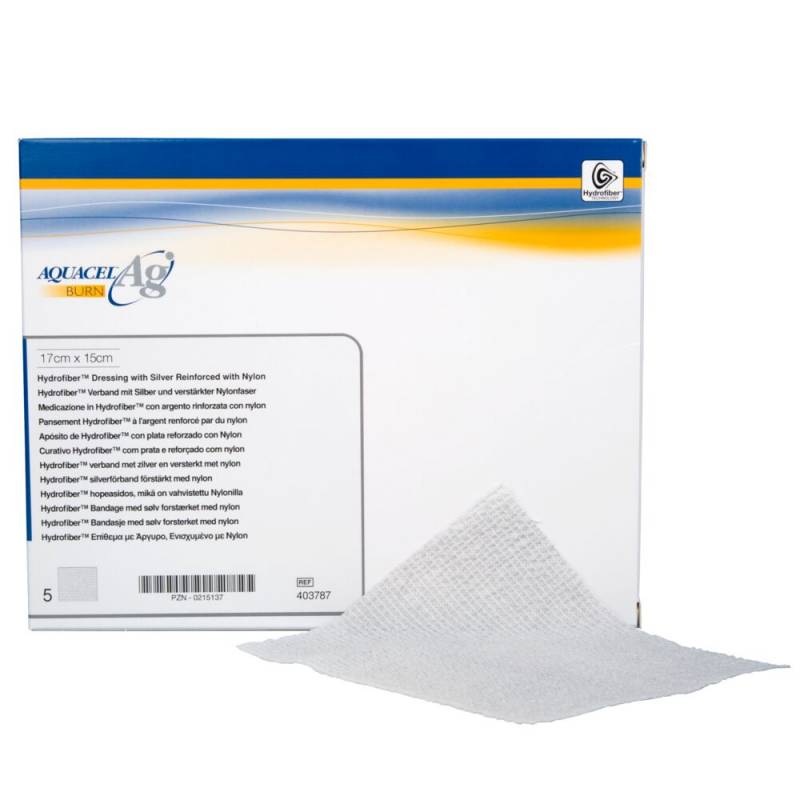 Aquacel Ag Burn brandsårsbehandling 17x15cm steril hvid
