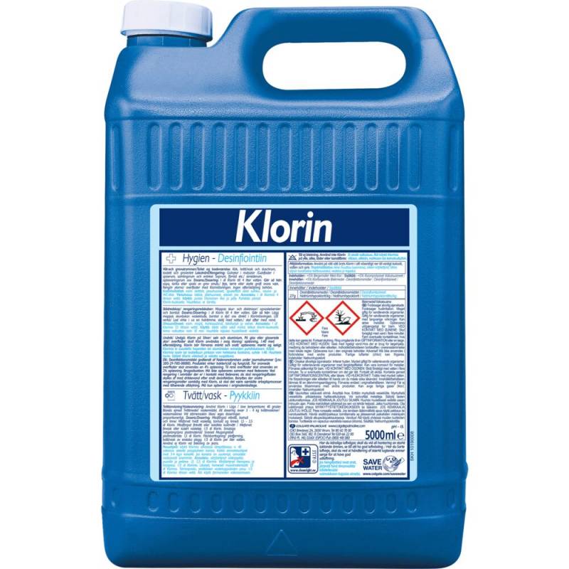 Klorin klorrengøring 5 liter naturel uden farve og parfume