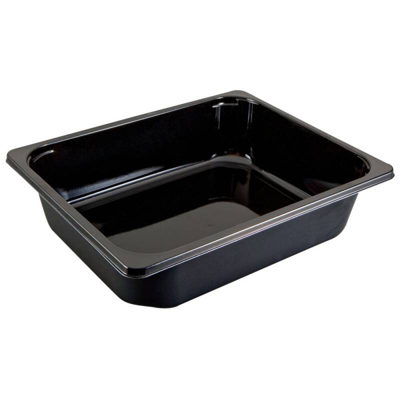 Bakke plastbakke 3885ml CPET 1-rums standard serie 1/2 GN sort