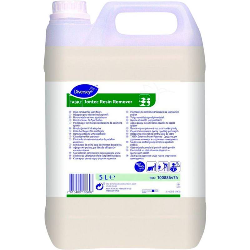 Diversey TASKI Jontec Resin Remover Harpiksfjerner 5 liter uden farve med parfume