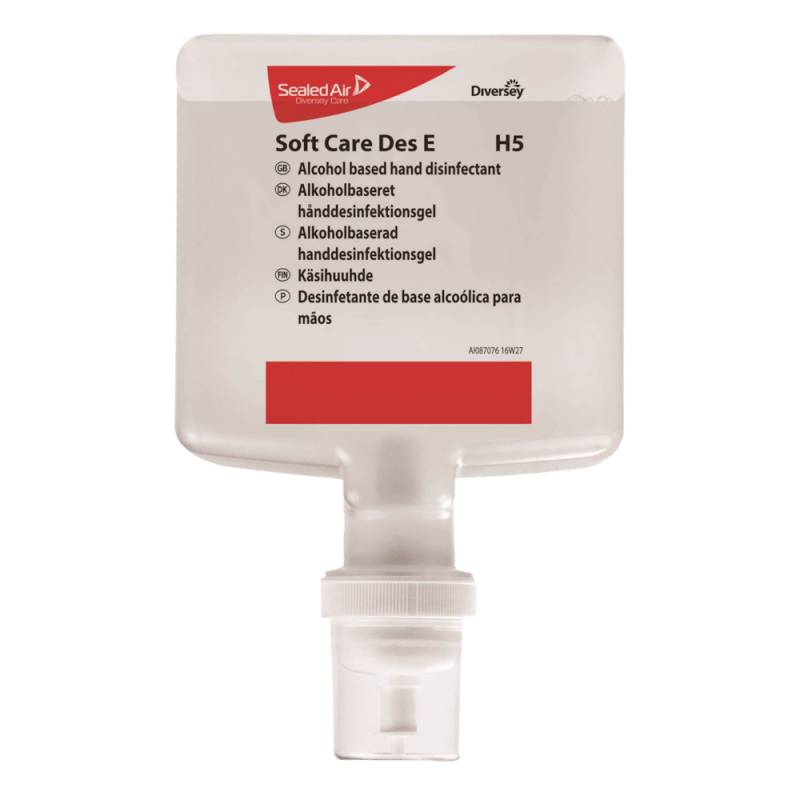 Diversey Soft Care Des E H5 Hånddesinfektionsgel 1,3L klar 