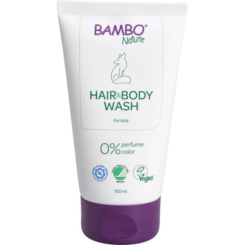 Bambo Nature Hair & bodywash uden farve og parfume 150ml