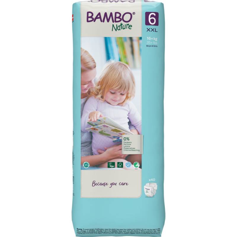Bambo Nature ECO svanemærket børne bleer høj pakke Str.6 til +16 kg