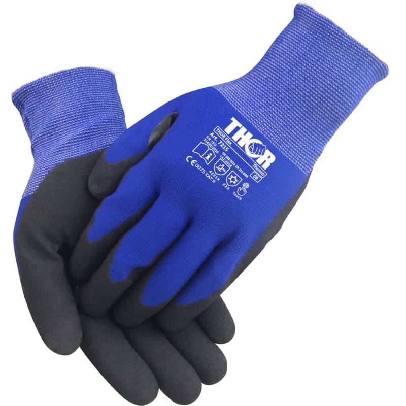 THOR Flex Basic fingerdyppet nitrilhandske str. 7 bl&aring;