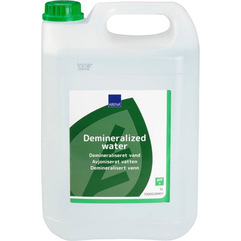 Demineraliseret vand 5 liter forhindrer kalkaflejringer i maskiner