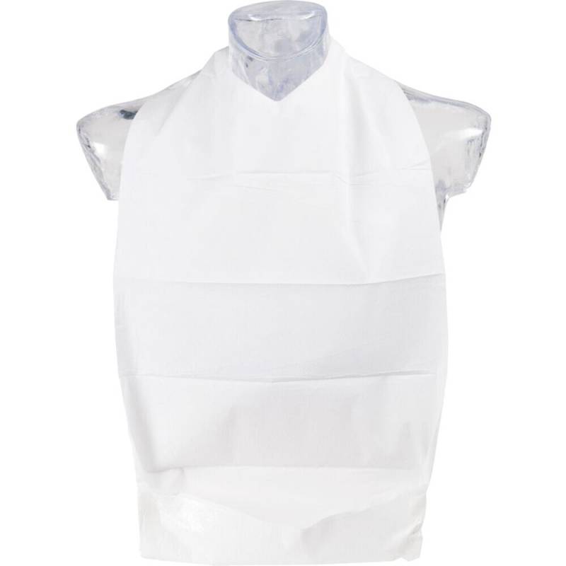 Finess Spisestykke 2-lags 70x37cm LDPE/nyfiber med bindeb&aring;nd engangs hvid
