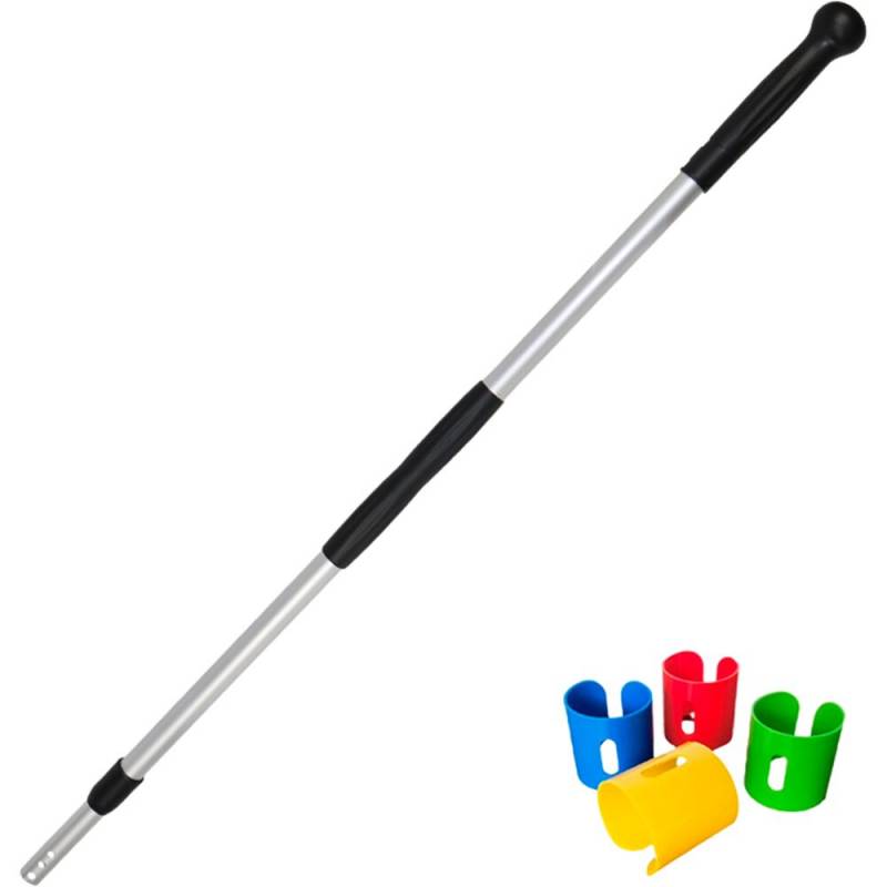 Teleskopskaft til klik aluminium/PP 100-178,5 cm sort