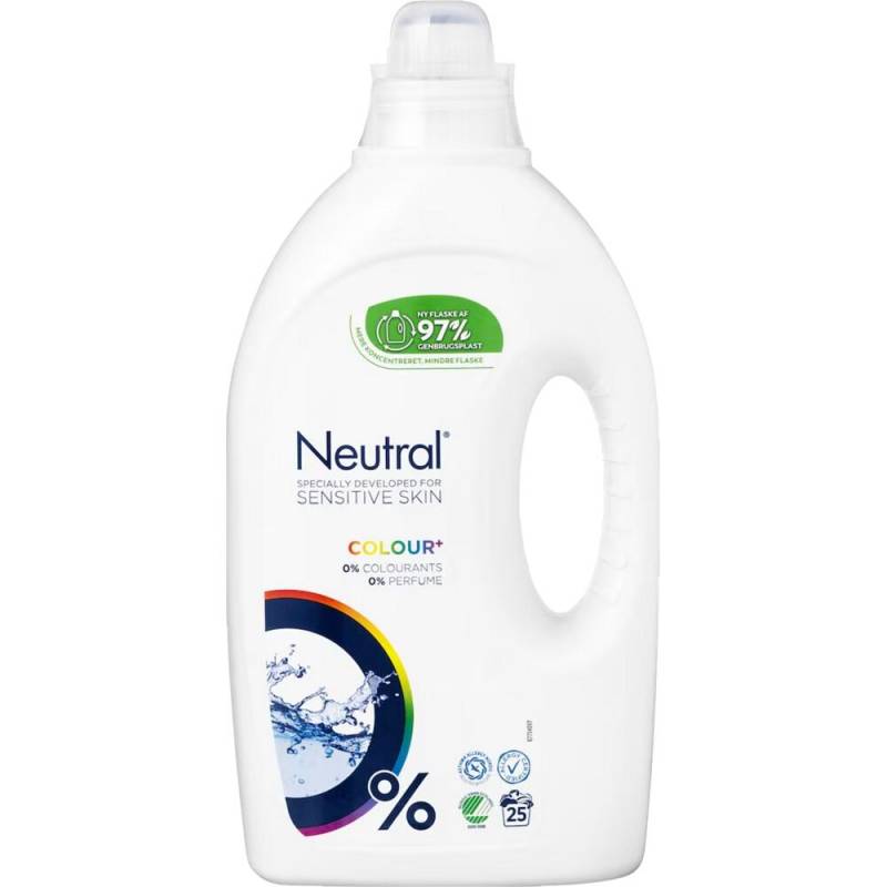 Neutral tøjvask 1,25 liter kulørt uden farve og parfume