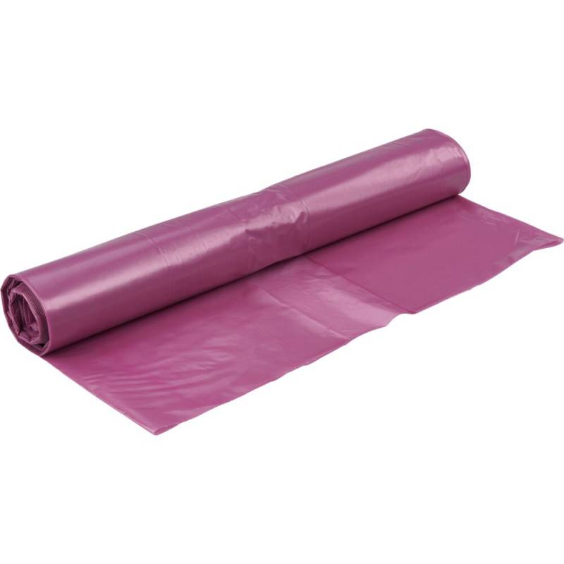 Affaldss&aelig;k 120 liter LDPE/genanvendt 76x103cm klar lilla