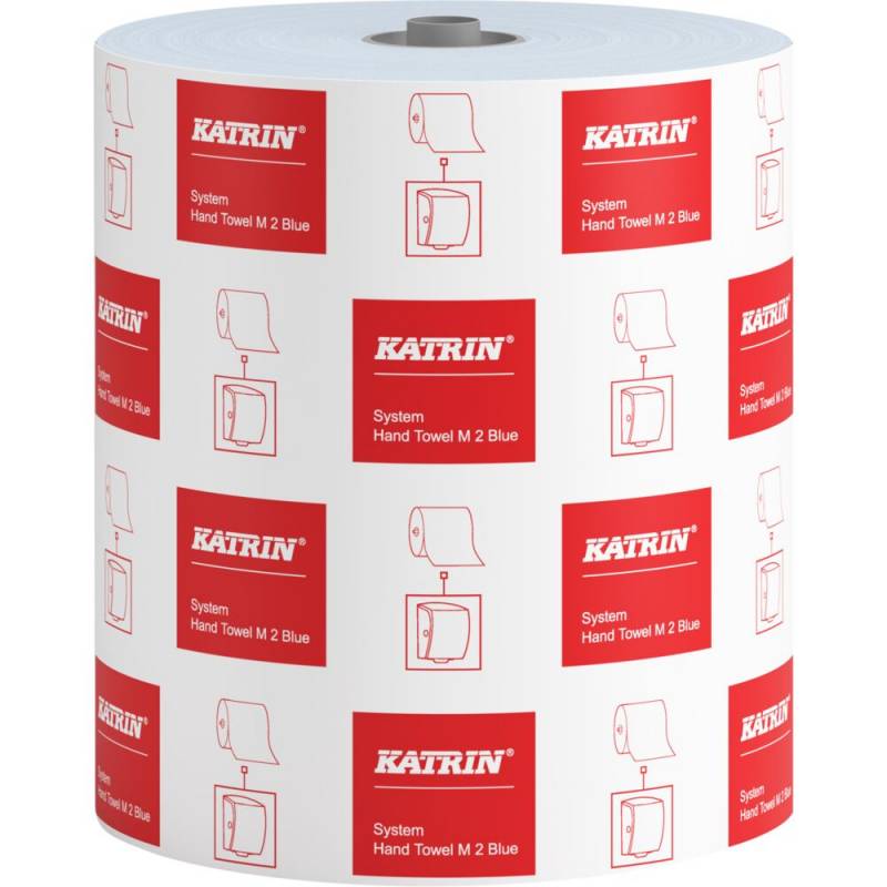 Katrin Plus h&aring;ndkl&aelig;derulle 2-lags 180mx21cm &Oslash;19,2cm nyfiber system bl&aring;