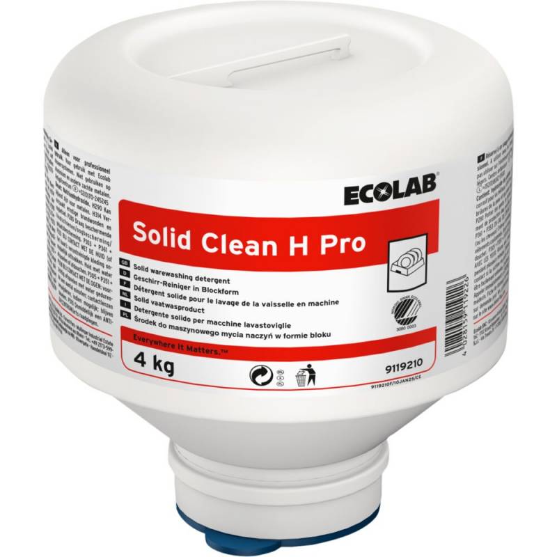 Maskinopvask, Ecolab Solid Clean H Pro, uden klor, 4 kg