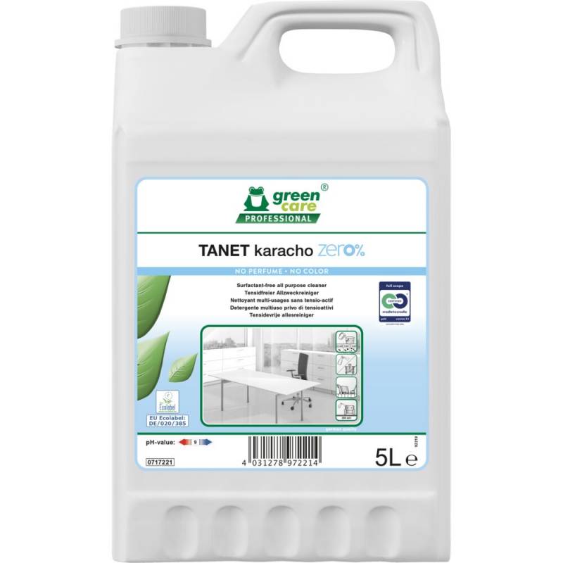 Universalreng&oslash;ring, Green Care Professional TANET Karacho zero %, 5 l, uden farve og parfume