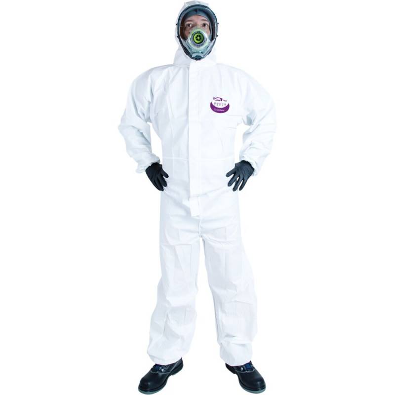 Weepro Beskyttelsesdragt Str. XXXL nonwoven/PE usteril Type 5B/6B enkeltforpakket engangs hvid