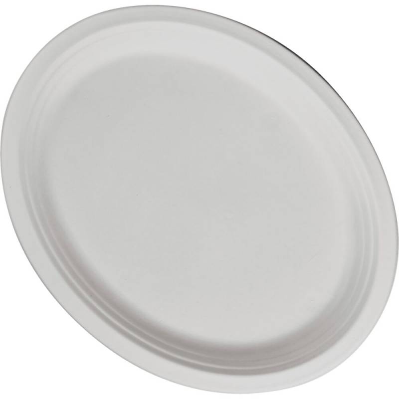 Gastro Fibertallerken 31,8x25,5x2,2cm sukkerr&oslash;r oval hvid