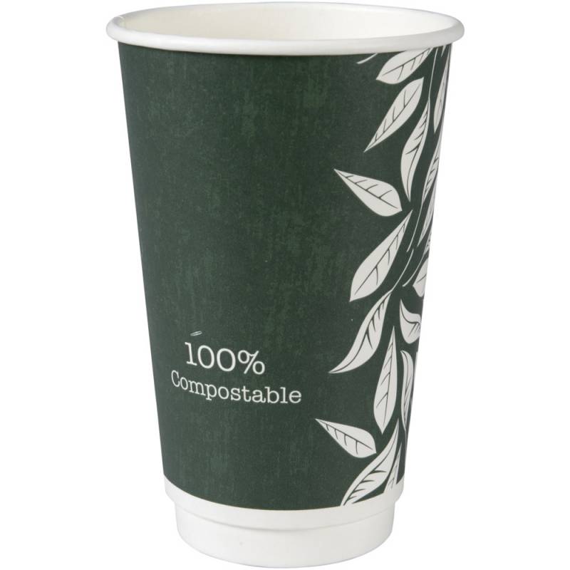 Gastro-Line Green Leaves komposterbar kaffebæger 50cl