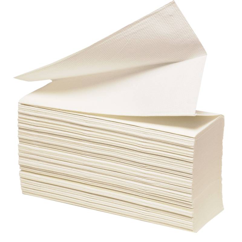 Håndklædeark 3-lags 23,50x24x8cm Z-Fold hvid, 100% nyfiber