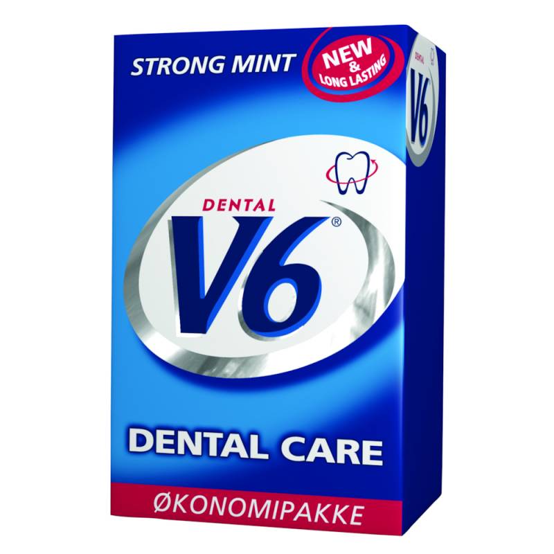 V6 tyggegummi Dental Care Strong Mint 50 pak