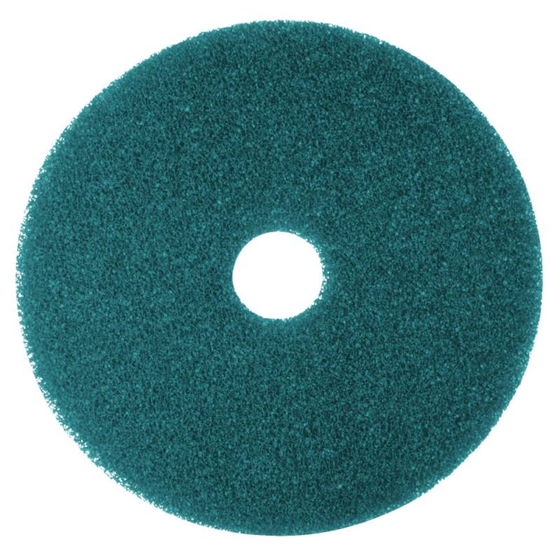 Gulvrondel, 3M Scotch-Brite, 11", Ø280mm, blå, 85 mm, polyester/RPET, til almindelig rengøring og skuring