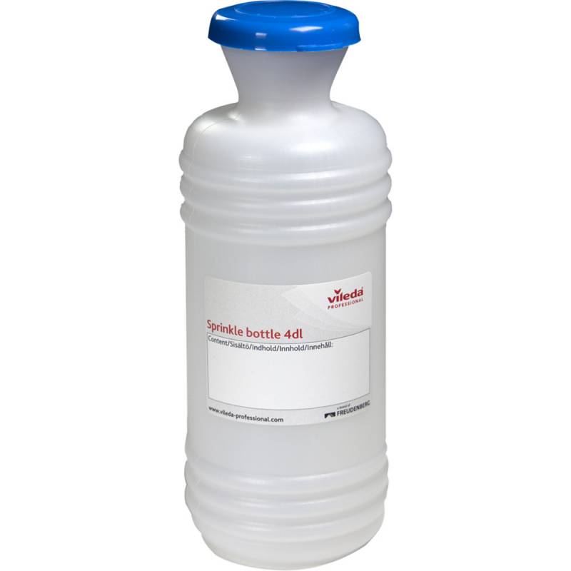Stænkflaske, Vileda, 0,5 l, klar, plast, med låg