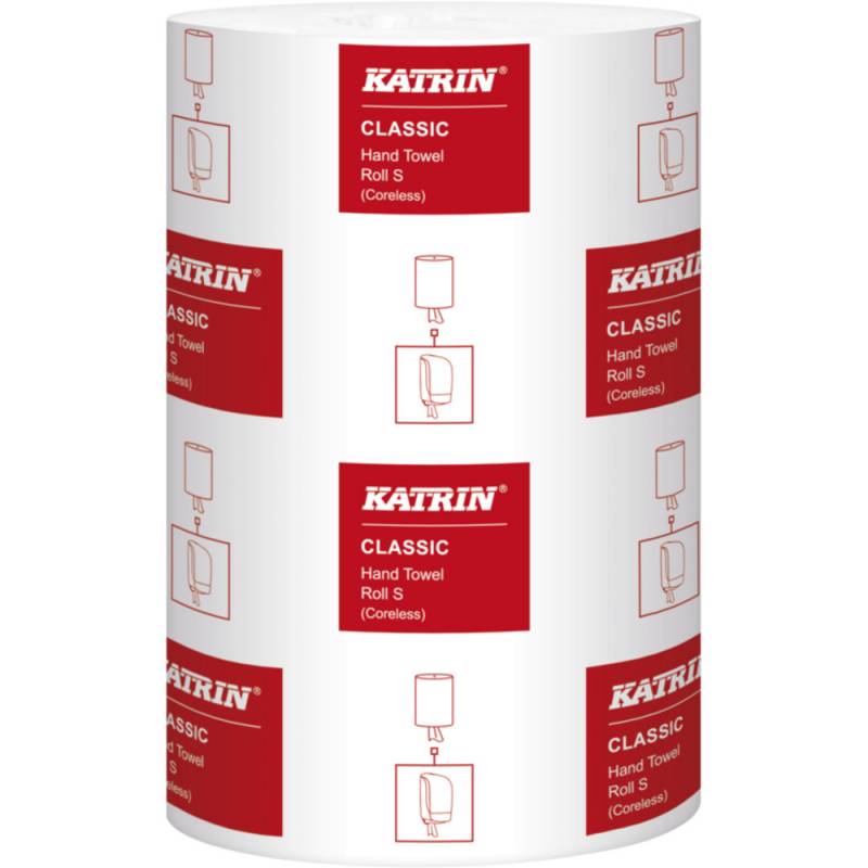 Katrin Classic håndklæderulle 1-lags uden hylse mini 20,50cmx116m hvid