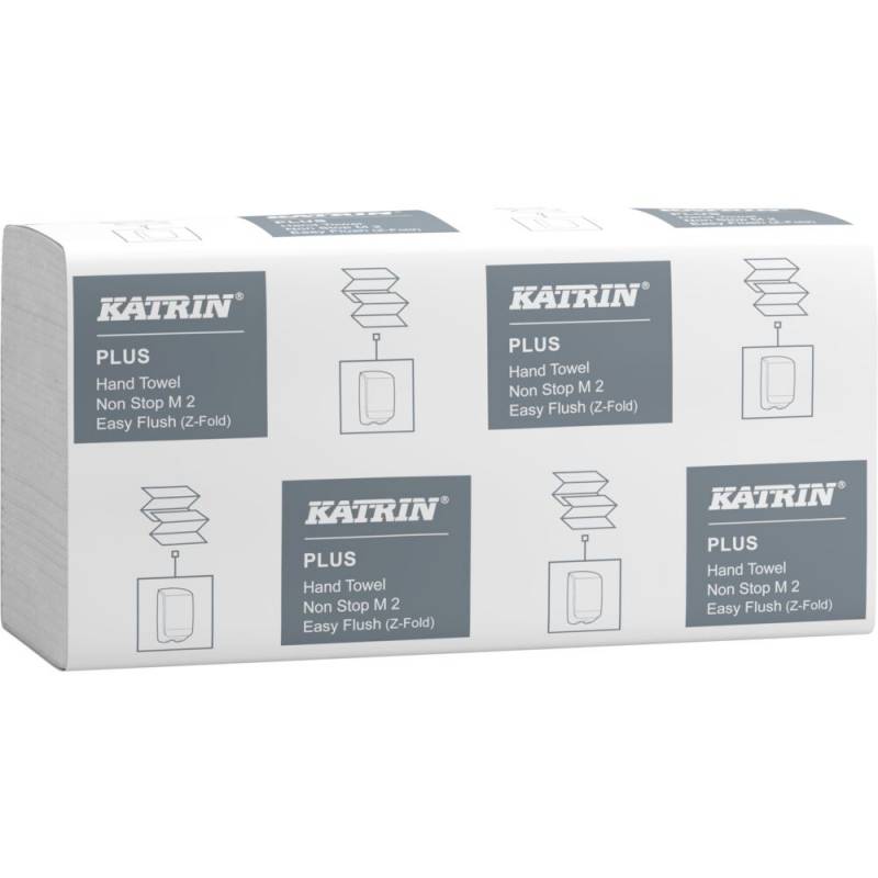 Katrin Plus H&aring;ndkl&aelig;deark 2-lags Z-fold 24x20,6cm 8,5 cm hvid