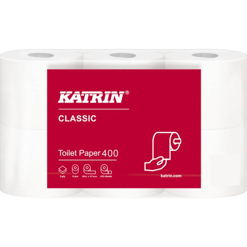 Katrin Classic toiletpapir 2-lags 100% genbrugspapir hvid