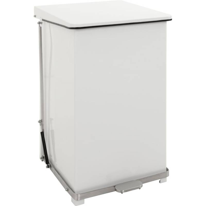 Pedalspand med d&aelig;mpet lukkemekanisme 152 liter hvid