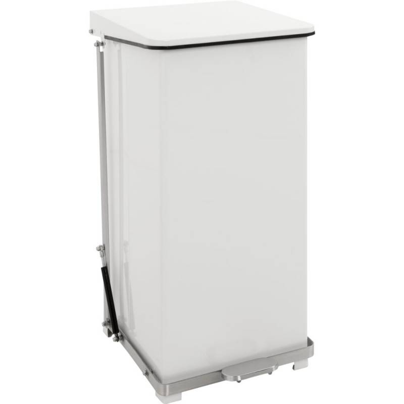 Pedalspand med d&aelig;mpet lukkemekanisme 90 liter hvid