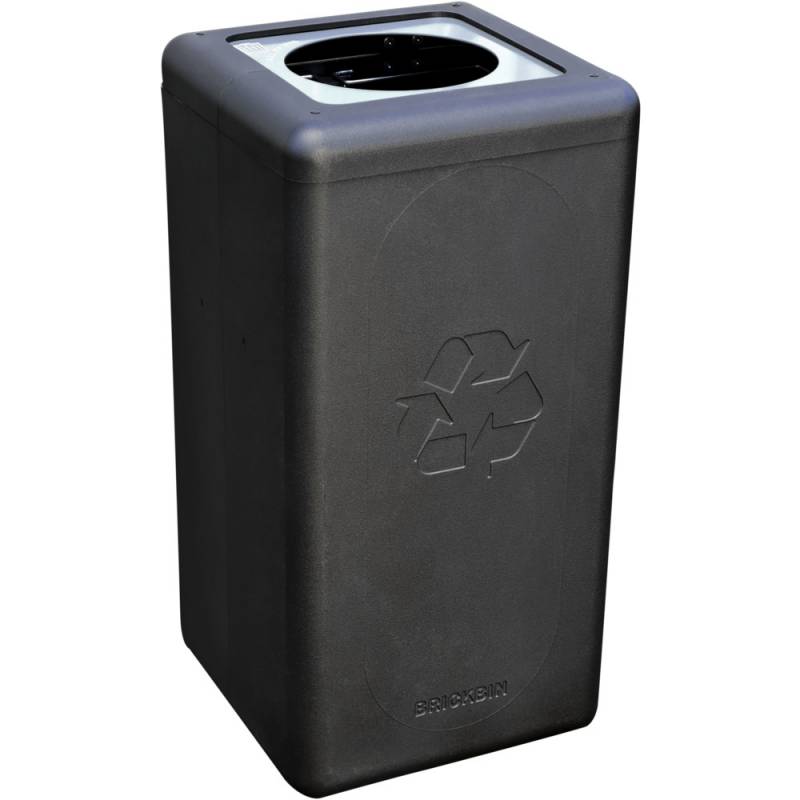 BrickBin affaldsspand af genbrugsplast 65 liter sort og grå