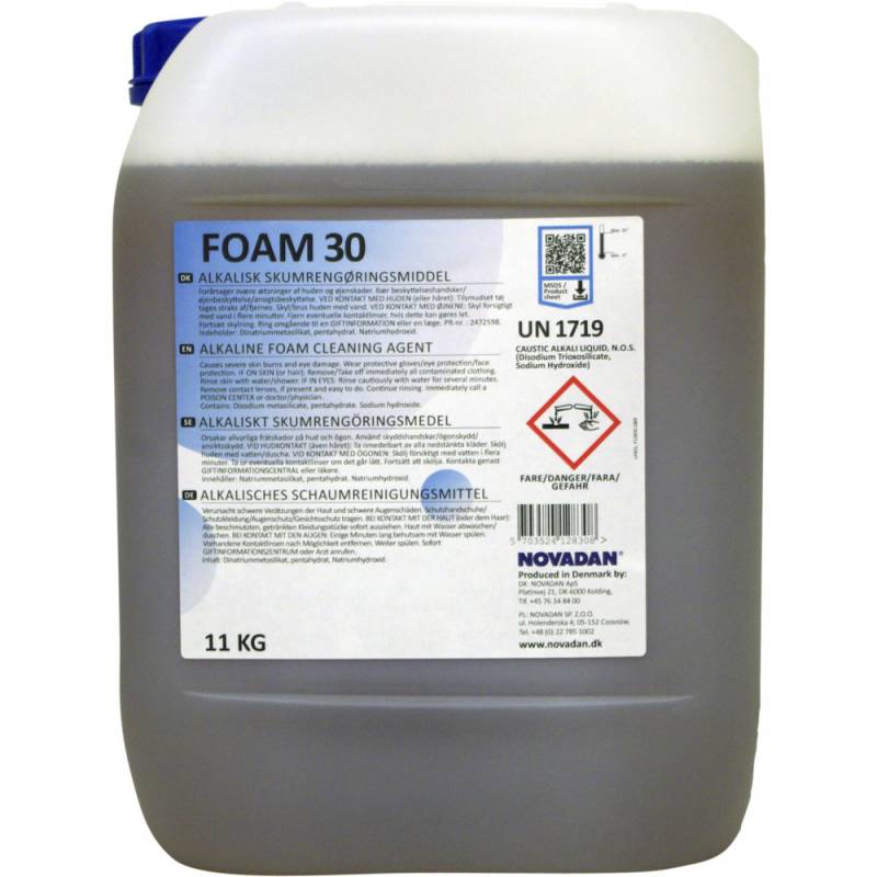 Skumrengøring Novadan Foam 30 uden klor og parfume 10 L