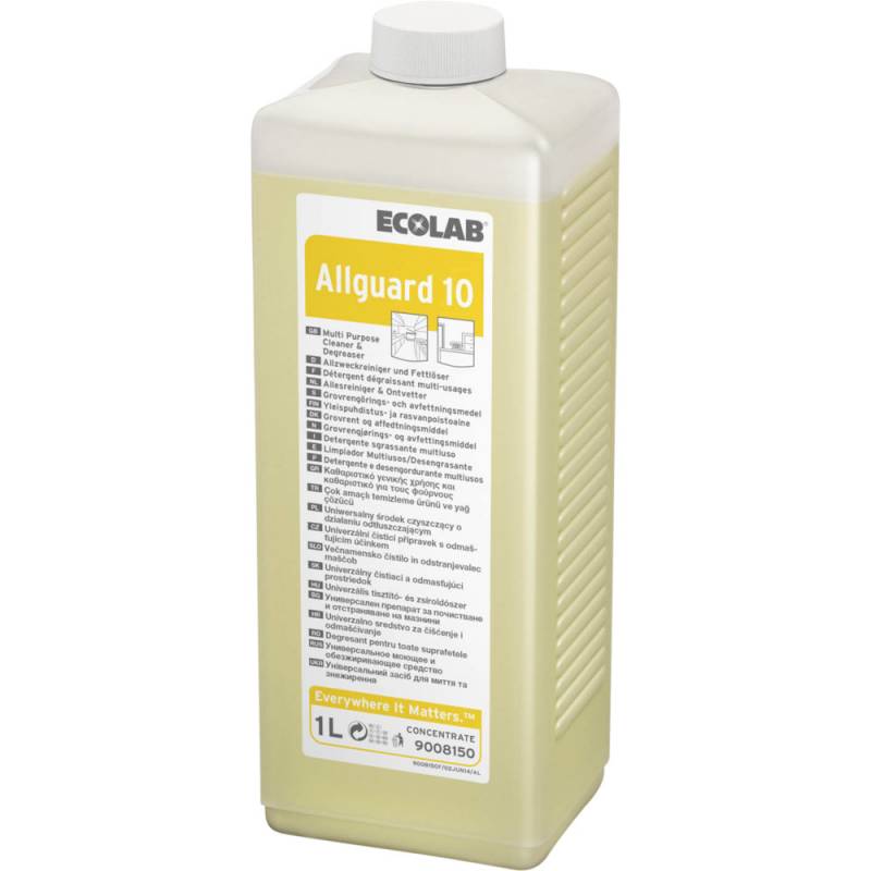 Ecolab Allguard 10 Universalrengøring 1 liter gul