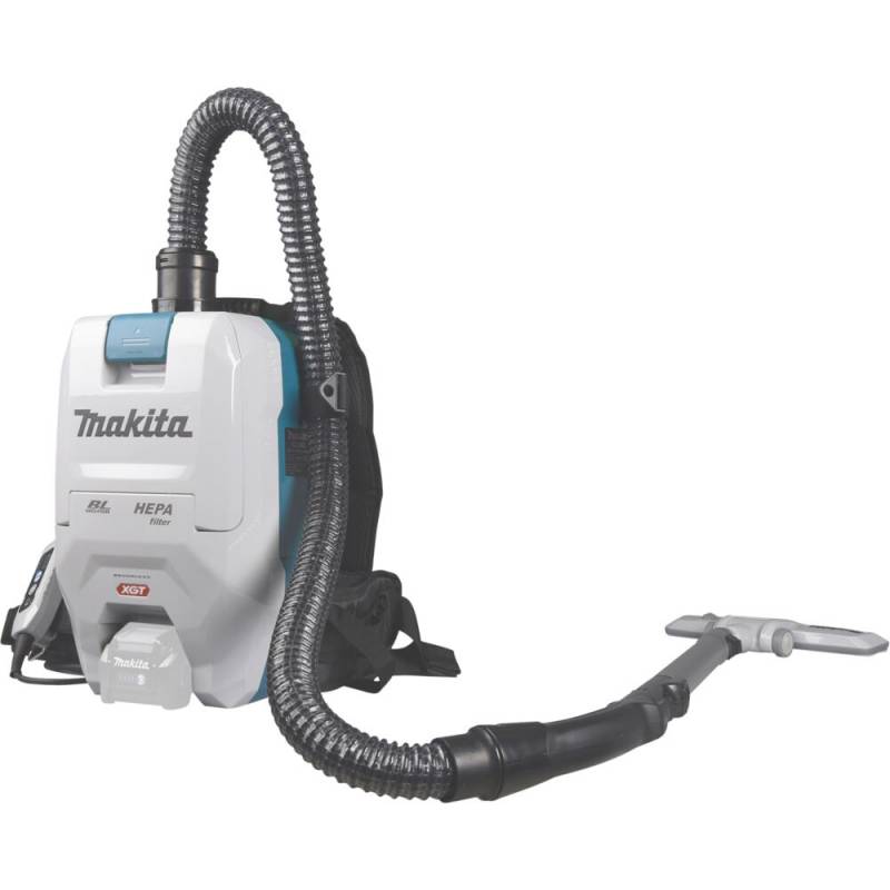 Makita XGT rygst&oslash;vsuger 40V 1-rums 2 liter antistatisk sugeslange gr&aring;