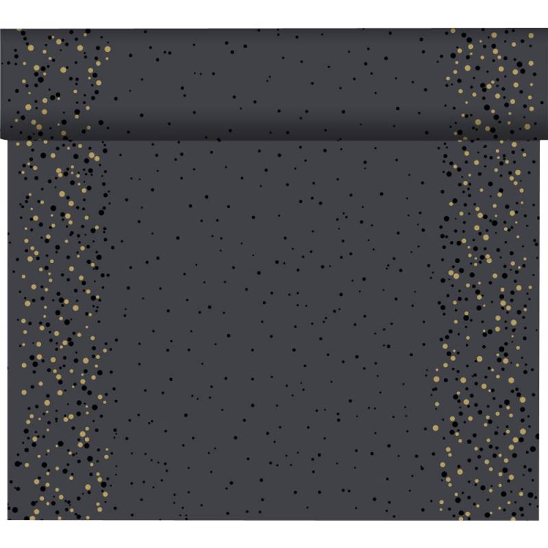 Dunicel kuvertløber Golden Stardust 24x0,4m tete-a-tete sort