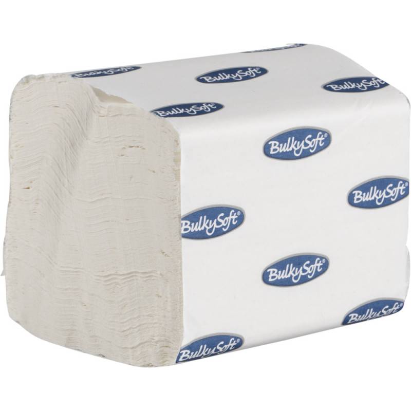 Bulkysoft Toiletpapir i ark 2-lags 19x11cm 100% nyfiber hvid