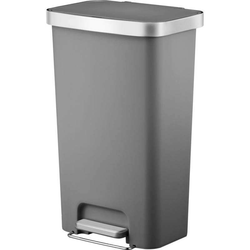 EKO Hana pedalspand plast/rustfrit stål 1-rums 45 liter grå