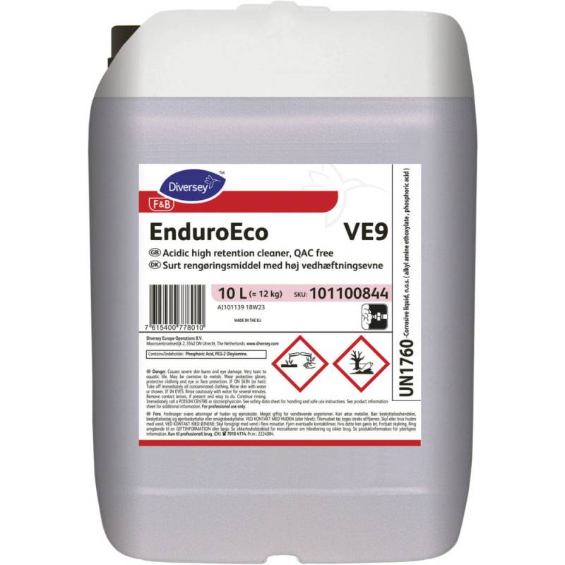Diversey EnduroEco VE9 skumrengøring 10 liter sur/afkalkende