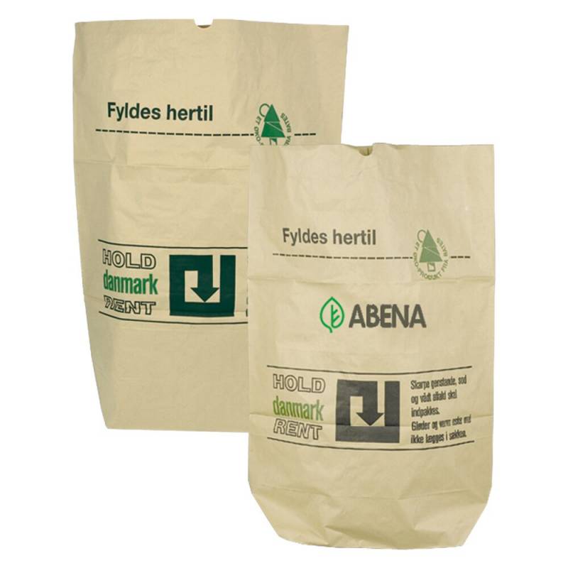 Papirsæk 2-lags 110 liter papir 70x95+25 cm vådstærk påtrykt