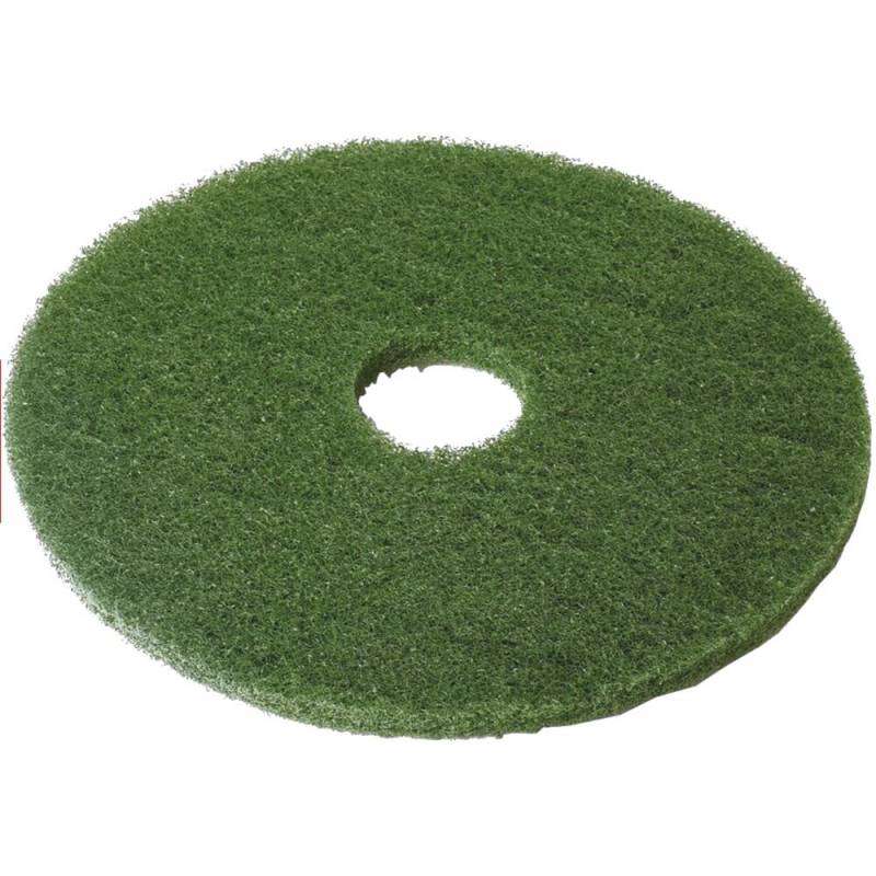 Gulvrondel 13" Ø330mm genanvendt PET fiber til grovere rengøring grøn