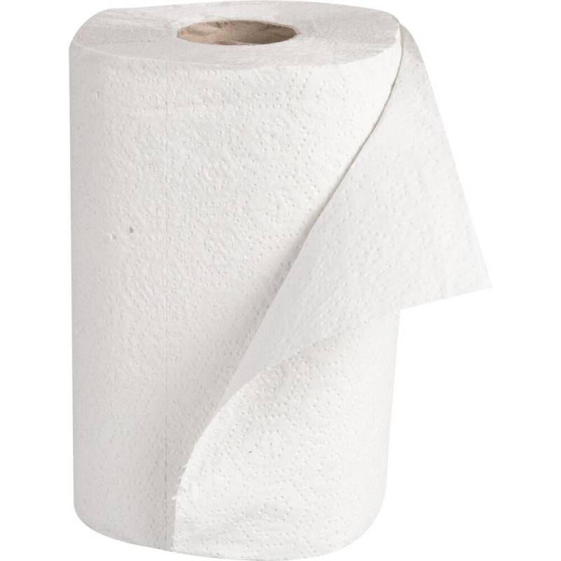 Køkkenrulle 2-lags 30mx20cm Ø12cm blandingsfibre hvid
