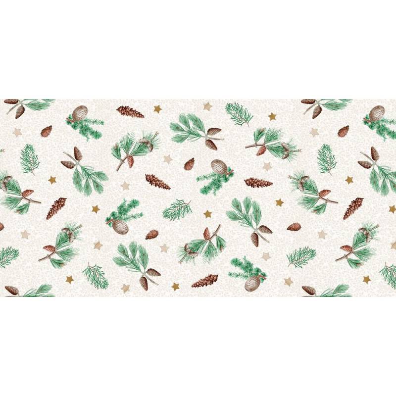 Kuvertløber Pine Season 2400x40cm airlaid perforeret for hver 120 cm