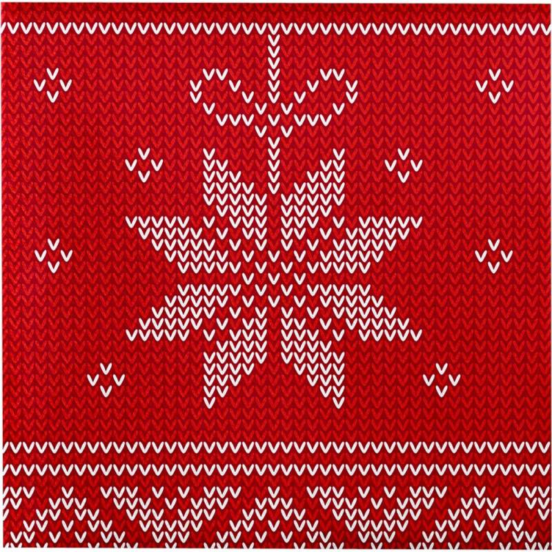 Frokostserviet Christmas star 3-lags 1/4 fold 33x33cm nyfiber rød