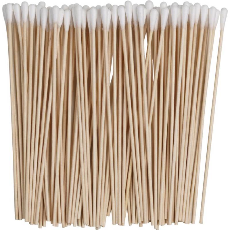 Vatpinde usteril med vat i den ene ende 15cm natur