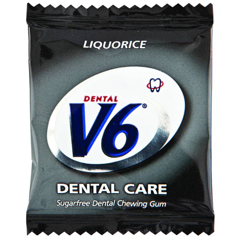 V6 tyggegummi Dental Care Liquorice 2-pak - 250 pak