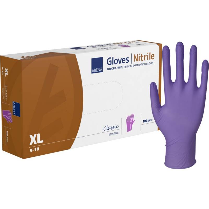 Undersøgelseshandske Classic Sensitive XL nitril lilla