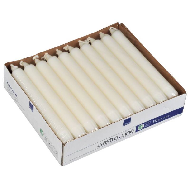 Gastro Svanem&aelig;rket kronelys 7 timer 20 cm hvid