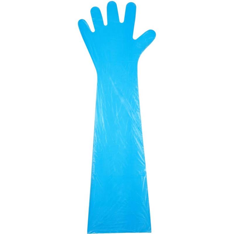 Veterinærhandske One size LDPE pudderfri blå