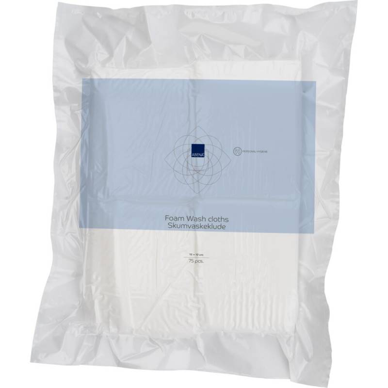 Vaskeklud skumvaskeklud hvid 19x19cm 3mm soft