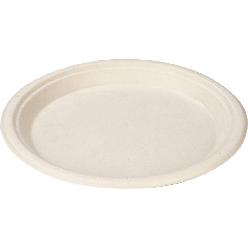 Milj&oslash;tallerken &Oslash;26cm bagasse/sukkerr&oslash;r komposterbar natur